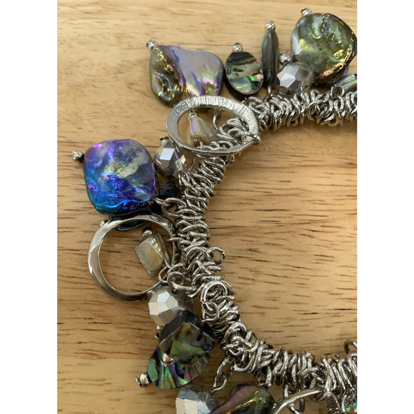 Erica Lyons Charm Bangle Bracelet Multicolor Crystals/Stones Fashion Jewelry - Picture 9 of 11